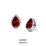Pear Shaped Birthstone Studs