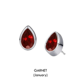 Pear Shaped Birthstone Studs