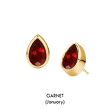 Pear Shaped Birthstone Studs