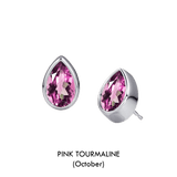 Pear Shaped Birthstone Studs