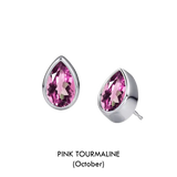 Pear Shaped Birthstone Studs