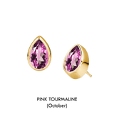 Pear Shaped Birthstone Studs