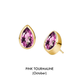 Pear Shaped Birthstone Studs