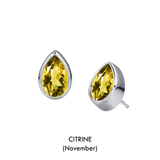 Pear Shaped Birthstone Studs