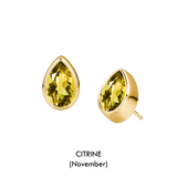 Pear Shaped Birthstone Studs