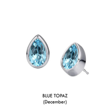 Pear Shaped Birthstone Studs