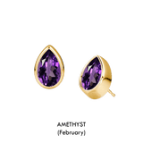 Pear Shaped Birthstone Studs