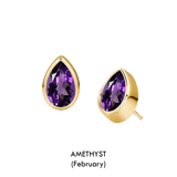 Pear Shaped Birthstone Studs