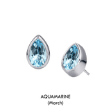 Pear Shaped Birthstone Studs