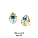 Pear Shaped Birthstone Studs