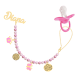 Baby Name Brooch Pacifier Holder