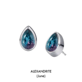 Pear Shaped Birthstone Studs