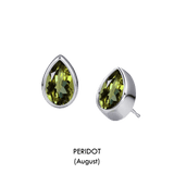 Pear Shaped Birthstone Studs
