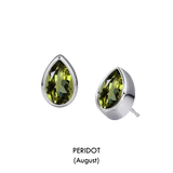 Pear Shaped Birthstone Studs