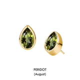 Pear Shaped Birthstone Studs