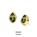 Pear Shaped Birthstone Studs