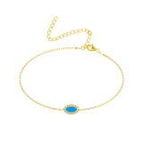 Marquise Turquoise Anklet