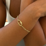 Paper Clip Charm Bracelet