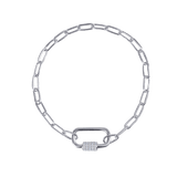 Paper Clip Charm Bracelet