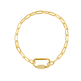 Paper Clip Charm Bracelet