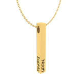 Cubic Bar Men's Necklace