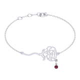 Birth Flower Birthstone Bracelet