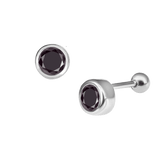 Round Diamond Ear Piercing