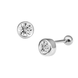 Round Diamond Ear Piercing