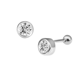 Round Diamond Ear Piercing