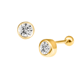 Round Diamond Ear Piercing