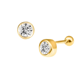 Round Diamond Ear Piercing