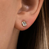Round Diamond Ear Piercing