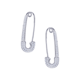 Safety Pin Diamond Earrings