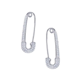 Safety Pin Diamond Earrings