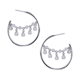 Oriental Dance Diamond Hoops