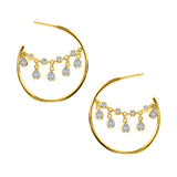 Oriental Diamond Hoops