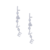 Love Heart Drop Earrings