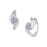 Oval Diamond Hoops