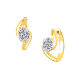 Oval Diamond Hoops