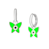 Butterfly Eye Enamel Hoops