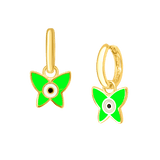 Butterfly Eye Enamel Hoops
