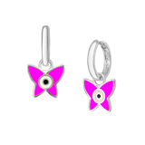 Butterfly Eye Enamel Hoops