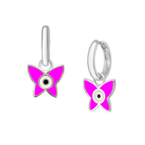 Butterfly Eye Enamel Hoops