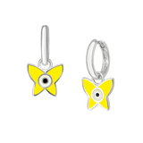 Butterfly Eye Enamel Hoops