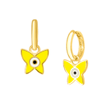 Butterfly Eye Enamel Hoops