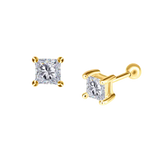 Square Diamond Ear Piercing