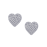 Heart Pavé Diamond Studs