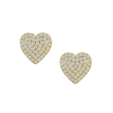 Heart Pavé Diamond Studs