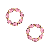 Sunset Pink Tourmaline Earrings