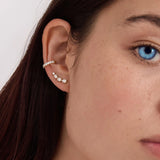 Multi Diamond Climbing Earrings